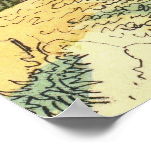 Vintage Barn Owl Painting Print (Hoek)