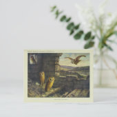 Vintage Barn Owls Art Briefkaart (Staand voorkant)