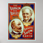 Vintage Barnum & Bailey Circus Poster (Voorkant)