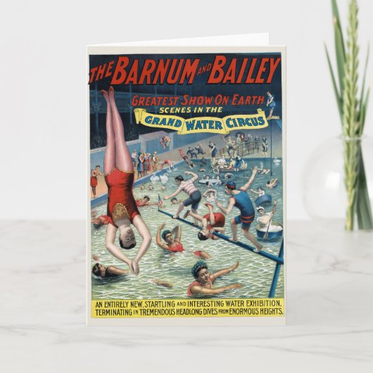 Vintage Barnum & Bailey Circus Poster Kaart (Voorkant)