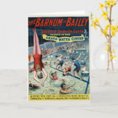 Vintage Barnum & Bailey Circus Poster Kaart (Gele Bloem)