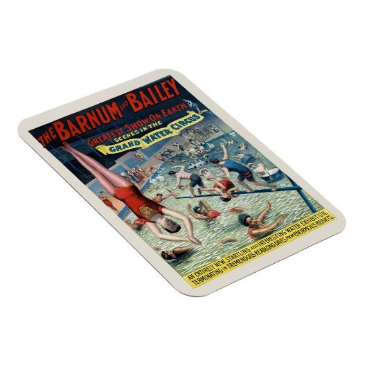 Vintage Barnum & Bailey Circus Poster Magneet (Rechterzijde)