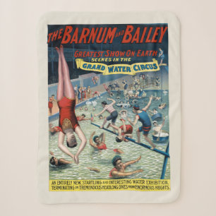 Vintage Barnum & Bailey Circus Poster Sherpa Deken