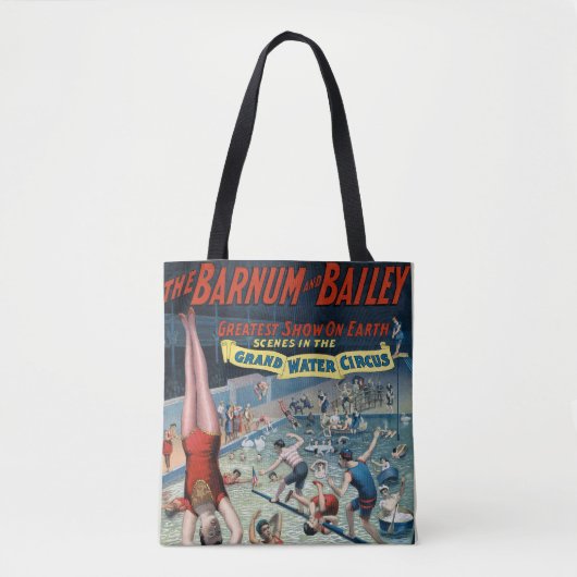 Vintage Barnum & Bailey Circus Poster Tote Bag (Voorkant)