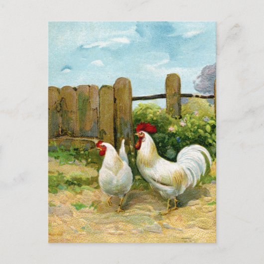 Vintage Barnyard Scene Briefkaart (Voorkant)