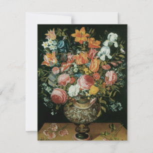 Vintage Barok Stilleven Bloemen in een Vaas