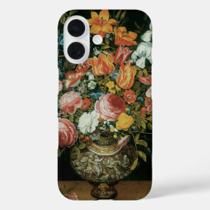 Vintage Barok Stilleven Bloemen in een Vaas iPhone 16 Hoesje