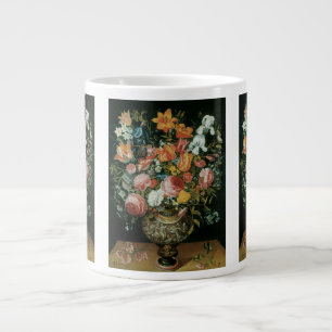 Vintage Barok Stilleven Bloemen in een Vaas Grote Koffiekop