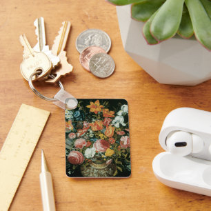 Vintage Barok Stilleven Bloemen in een Vaas Sleutelhanger