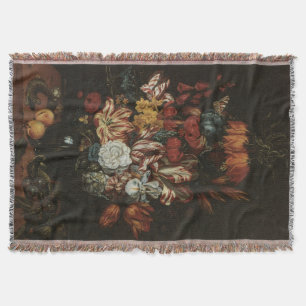 Vintage Barok, Stilleven Bloemen in Vaas Deken