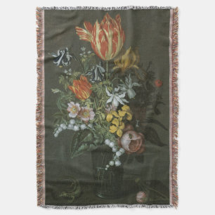 Vintage Barok, Stilleven Bloemen in Vaas Deken