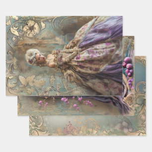 Vintage Barok Zware Decoupage Inpakpapier Vel