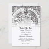 vintage barokboog save the date (Voorkant)