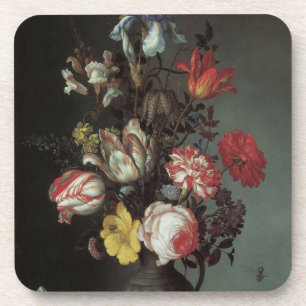 Vintage Barokke Bloemen door Balthasar van der Ast Bier Onderzetter