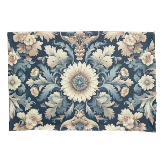 Vintage Baroque Floral Foliage Pillowcase Kussensloop (Voorkant)