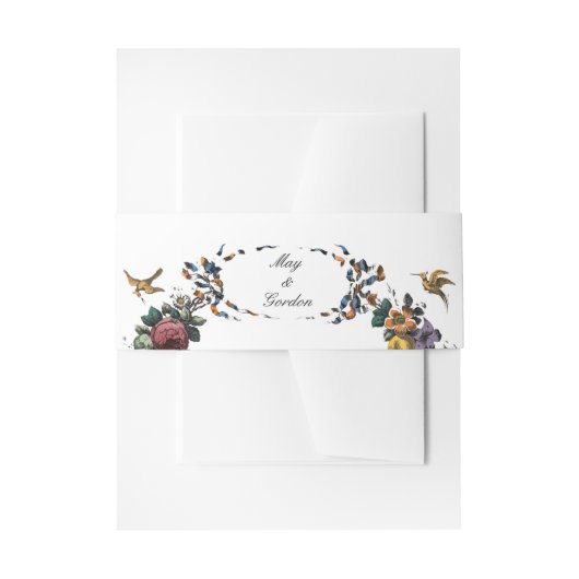 Vintage Baroque Rococo Floral Cartouche Uitnodigingen Wikkel (Voorkant Voorbeeld)