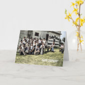 VINTAGE BASEBALL ART FOTO BOYS BASEBALL KINDEREN KAART (Gele Bloem)