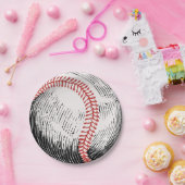 Vintage Baseball Birthday Papieren Bordje (Feest)