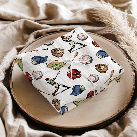 Vintage Baseball Birthday Tissuepapier