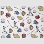 Vintage Baseball Birthday Tissuepapier (Voorkant)