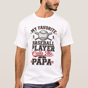 Vintage Baseball Papa Gravure Vectorontwerp_1 T-shirt