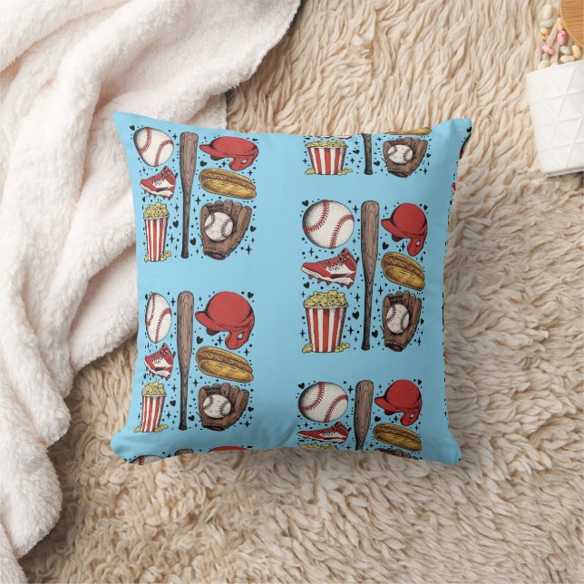 Vintage Baseball Pattern Kussen (Deken)