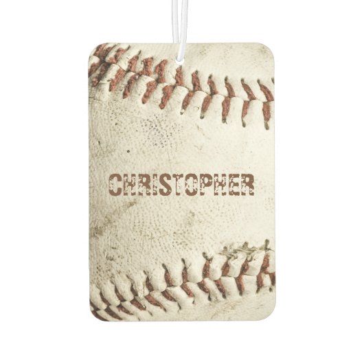 Vintage Baseball Personalized Luchtverfrisser (Achterkant)