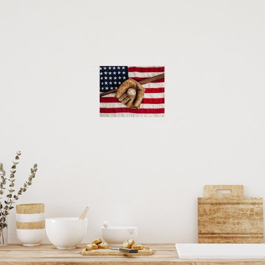 Vintage Baseball Poster (Keuken)