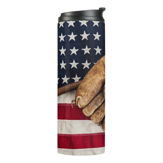 Vintage Baseball Thermosbeker (Gedraaid links)