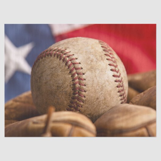 Vintage Baseball Tissuepapier (Voorkant)