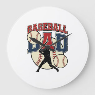 Vintage Baseball Vader Shirt Ontwerp_1 Grote Klok