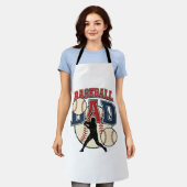 Vintage Baseball Vader Shirt Ontwerp_1 Schort (Gedragen)
