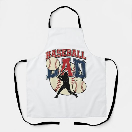 Vintage Baseball Vader Shirt Ontwerp_1 Schort (Voorkant)
