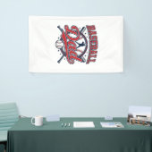 Vintage Baseball Vader Shirt Ontwerp_1 Spandoek (Beurs)