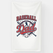 Vintage Baseball Vader Shirt Ontwerp_1 Spandoek (Verticaal)