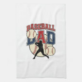 Vintage Baseball Vader Shirt Ontwerp_1 Theedoek (Verticaal)