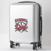 Vintage Baseball Vader T-shirt Ontwerp_1 Sticker (Koffer)