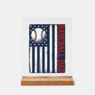Vintage Baseball Vader Vlag Shirt Ontwerp_1 Acryl Bord