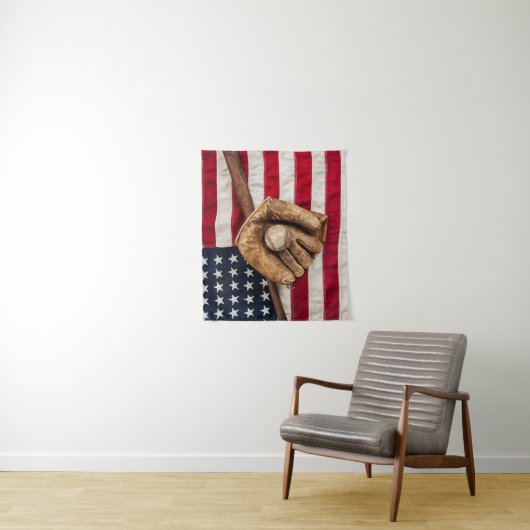 Vintage Baseball Wandkleed (In situ)