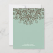 Vintage Basil Blue Rehearsal Dinner Kaart (Achterkant)