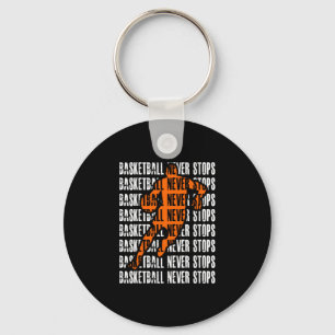 Vintage basketbal stopt veldspeler sporten sleutelhanger