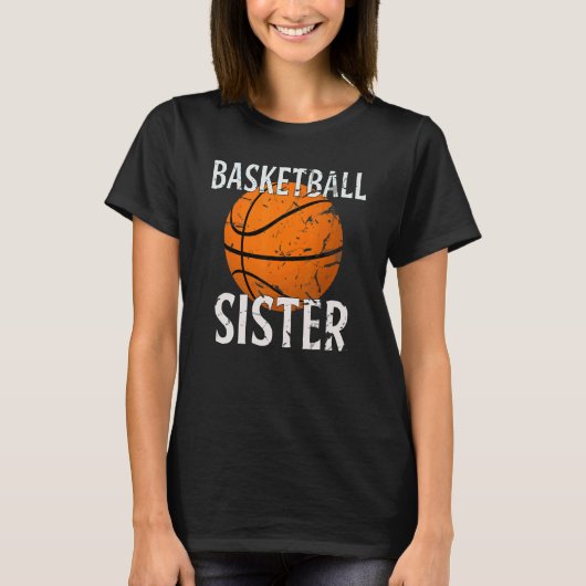 Vintage Basketball Player Sister   Sports T-shirt (Voorkant)