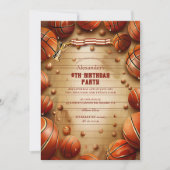 Vintage Basketball Sports Birthday Kaart (Voorkant)