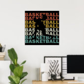 vintage basketbalspeler poster (Thuiskantoor)