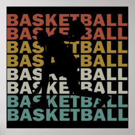 vintage basketbalspeler poster