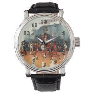 Vintage Basketbalwedstrijd, Basketballers Horloge