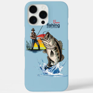 Vintage Bass Vissen Grafische Kunst [Mannelijk]  iPhone 16 Pro Max Hoesje