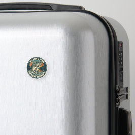Vintage Bass Vissen Therapie Retro Badge Magneet