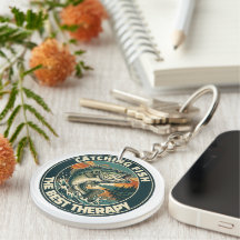 Vintage Bass Vissen Therapie Retro Badge