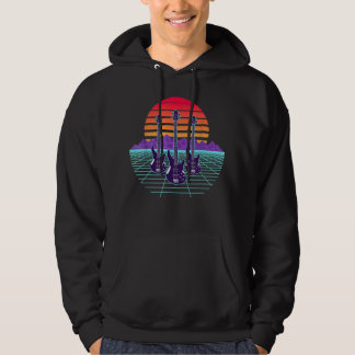 Vintage bassist speler, basgitaar gitarist muzieki hoodie